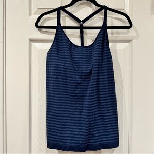 Atheleta size XL Racerback Tank Striped Blue